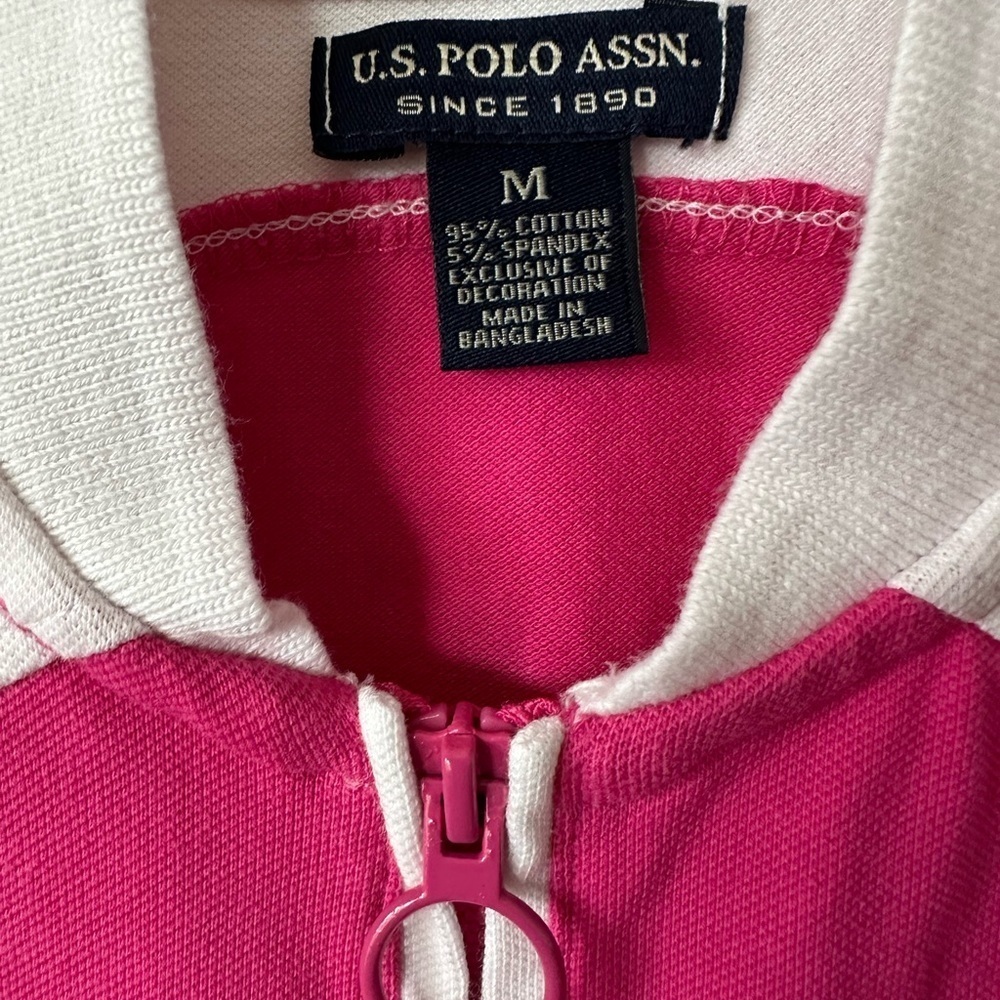 U.S Polo Pink Athletic Look Sleeveless Above The Knee Summer Medium Dress - Picture 5 of 5